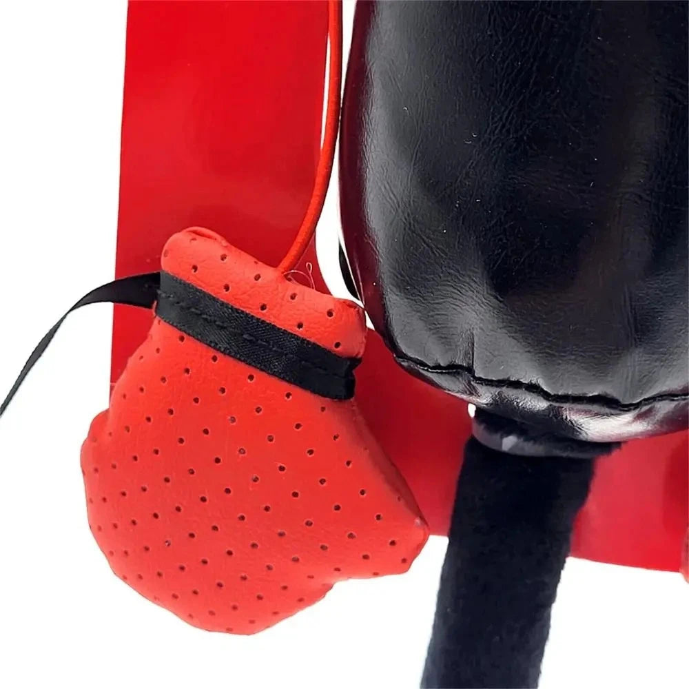 Cartoon Cat Punching Bag Toy with Boxing Gloves and Suction Cup Indoor Toy for Kittens and Adult Cats Color Randomly Shipped Pet
