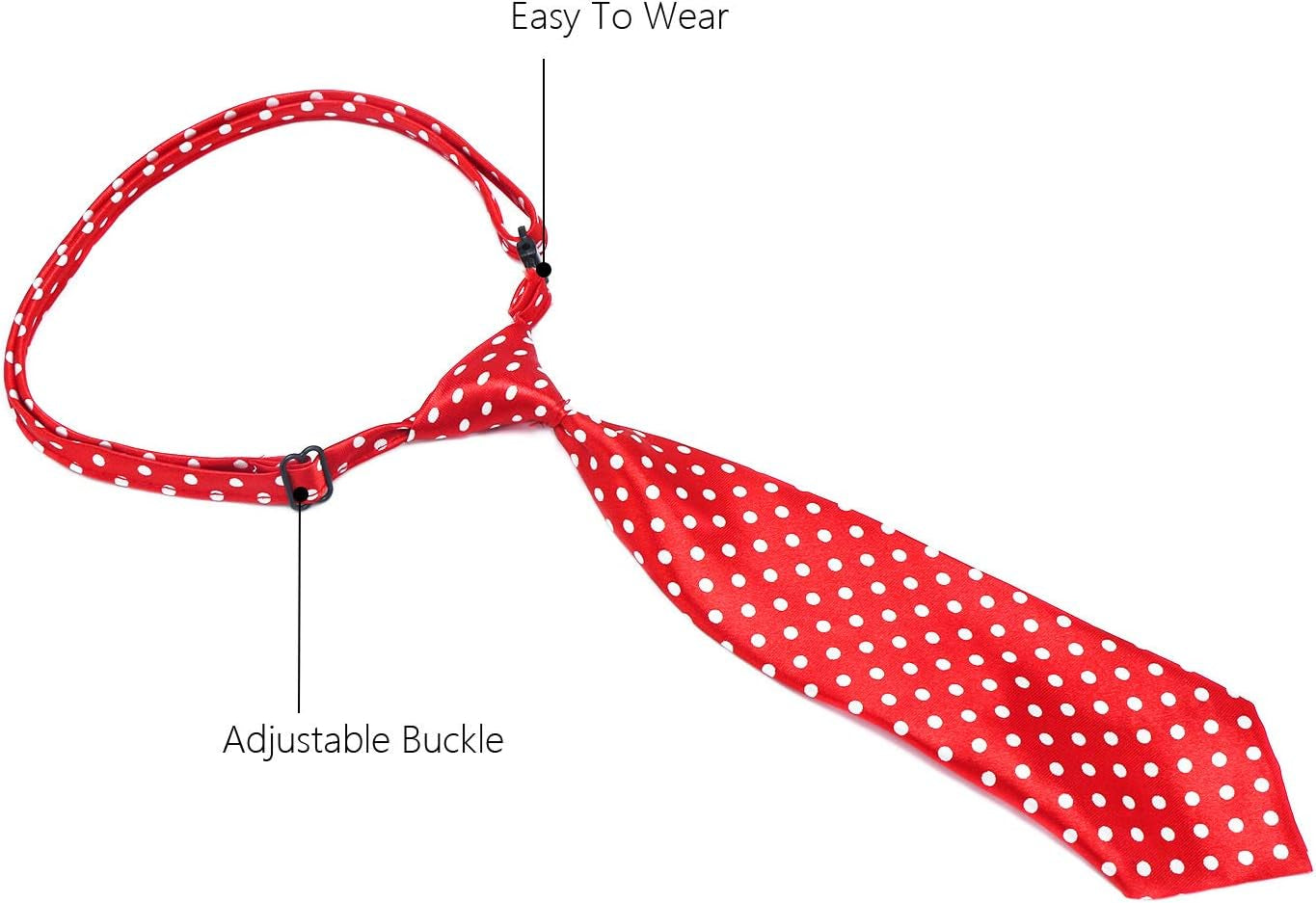Dog Ties for Large Dogs, Pet Neck Tie, with Adjustable Collar, Bulk Bow Ties Bowties Necktie Grooming Accessories for Girl Boy Dog Valentines Holiday Birthday Wedding Cosplay Costumes