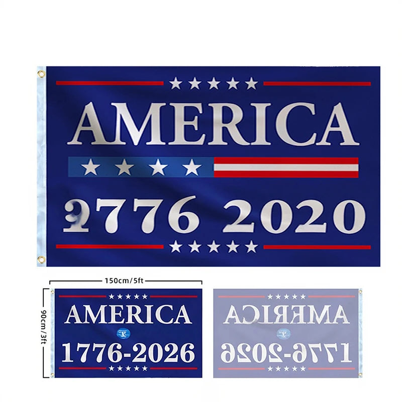 250 Years Commemorative Flag Usa Patriotic Banner Indoor Outdoor Flag Patriotic American 250Th Anniversary Flag for Wall90X150Cm