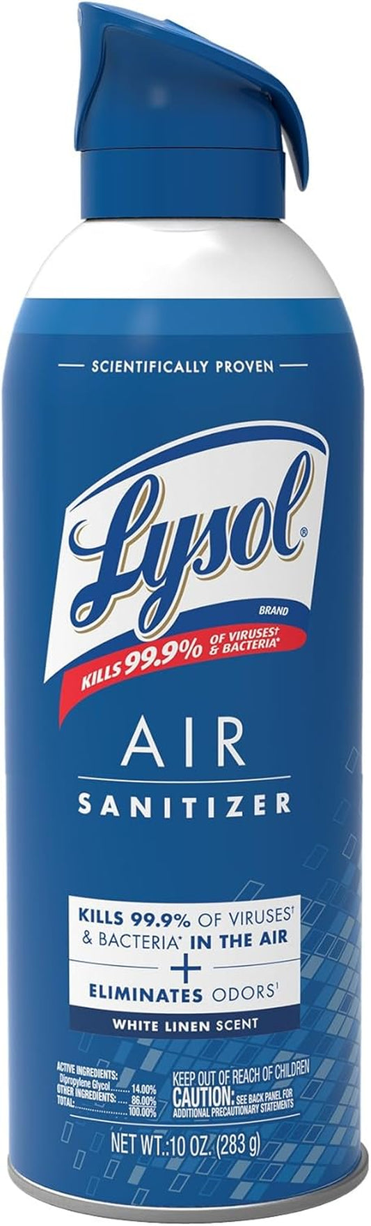 Air Sanitizer Spray, for Air Sanitization and Odor Elimination, White Linen Scent, 10 Fl. Oz