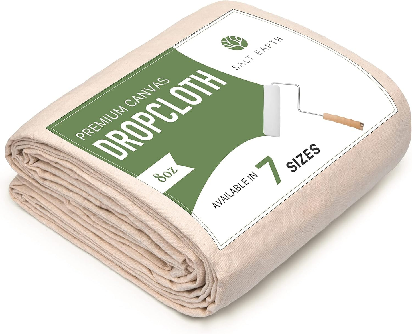Canvas Drop Cloth 1Pc, Reusable Paint Drop Cloth, 100% Recycled Cotton Canvas Tarp Cover for Painter, Furniture, Floor Protection, All Purpose Painters Dropcloth for Christmas DIY (4X5 FT)