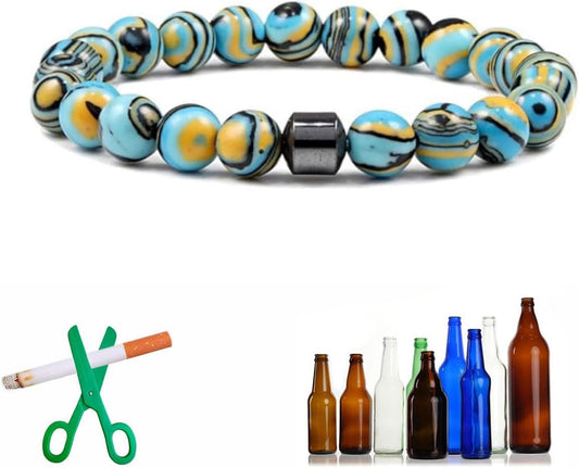Anti Smoking Bracelet Anxiety Relief Items Stop Smoking Support Bracelet Healing Energy Beads Bracelets for Men Women