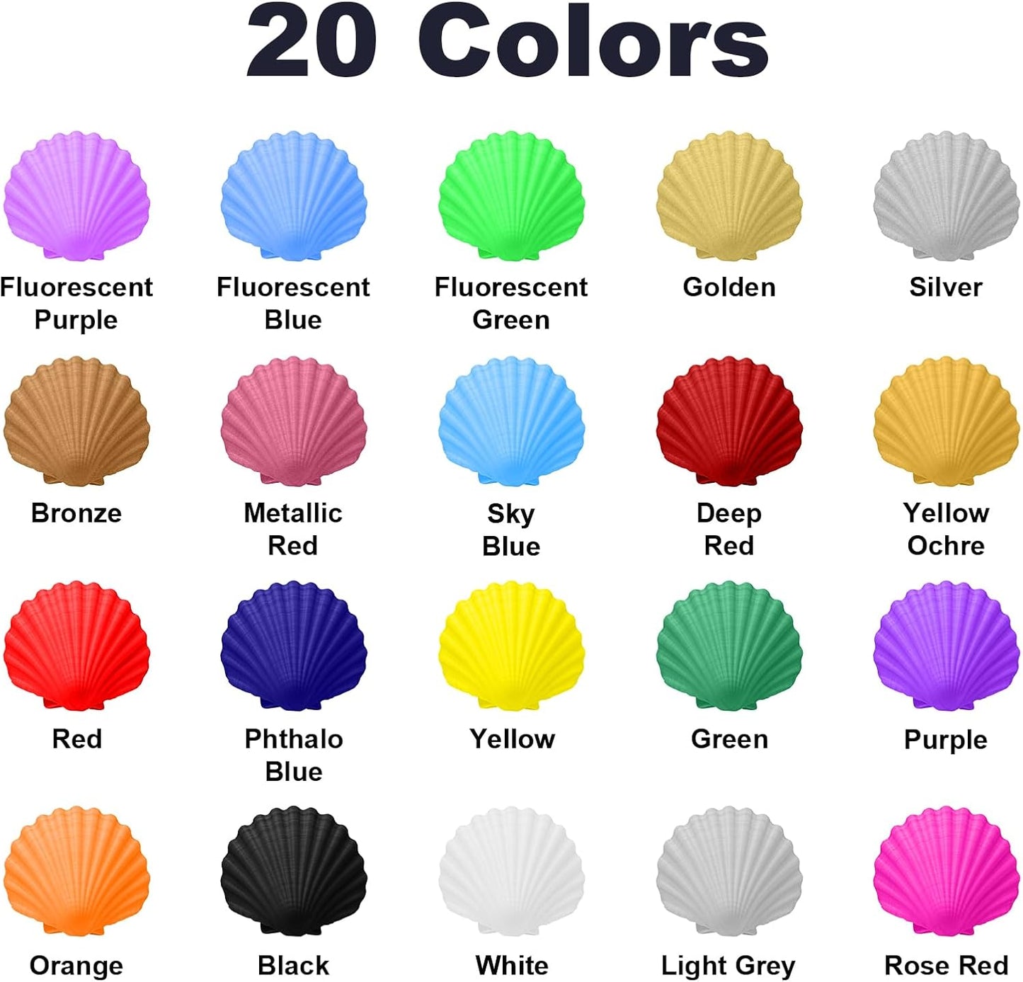 Airbrush Paint, 20 Colors Acrylic Air Brush Paint Kit, Water-Based, Opaque & Neon Colors, Pearl Colors, for Beginners, Artists, DIY Projects, 20 Ml/Bottle