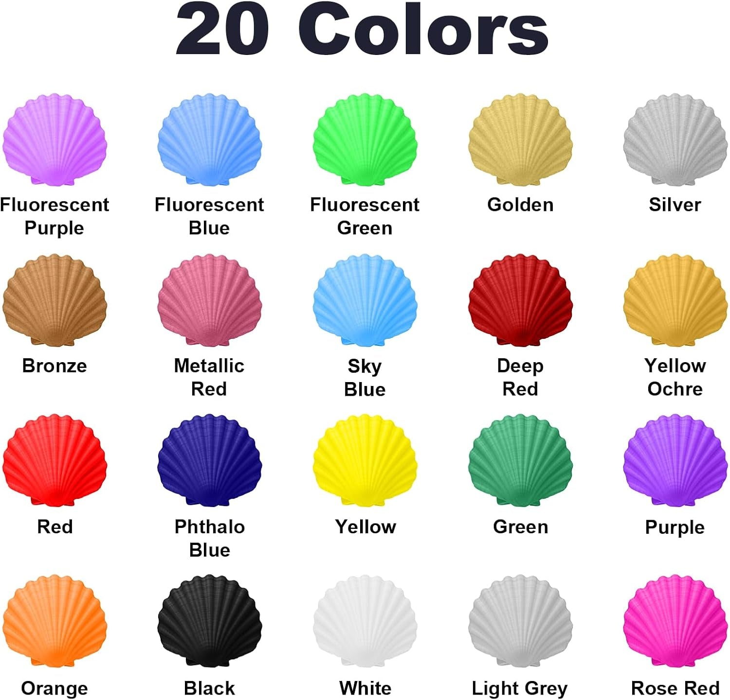 Airbrush Paint, 20 Colors Acrylic Air Brush Paint Kit, Water-Based, Opaque & Neon Colors, Pearl Colors, for Beginners, Artists, DIY Projects, 20 Ml/Bottle
