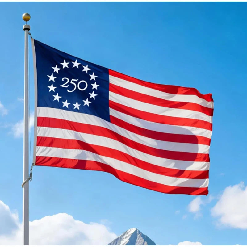 250 Years Commemorative Flag Usa Patriotic Banner Indoor Outdoor Flag Patriotic American 250Th Anniversary Flag for Wall90X150Cm